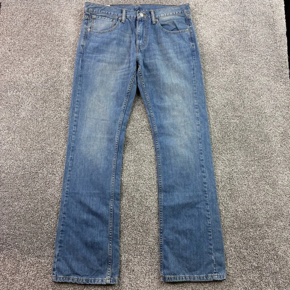 Levi's 527 Jeans Mens 34x34 Blue Cotton Denim Slim Bootcut Low Rise